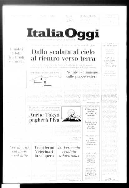 Italia oggi : quotidiano di economia finanza e politica